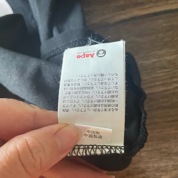 Aape by bathing ape girls large black tee - Picture 5 of 7